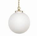 Lámpara colgante vidrio opal metal oro Ø30cm E27 - ONLC0078