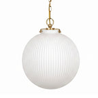 Lámpara colgante vidrio opal metal oro Ø30cm E27 - ONLC0078