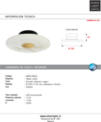 Plafón alabastro oro Ø28x6.5 cm 15W 3000k LED - ONPL0002