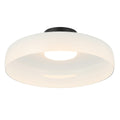 Plafón vidrio opal + metal negro LED 15W Ø42cm - ONPL0004