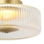 Plafón vidrio metal dorado 30cm 15 W 3000k - ONPL0006