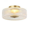 Plafón vidrio metal dorado 30cm 15 W 3000k - ONPL0006