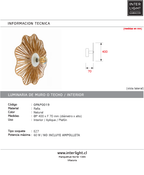 Aplique plafón rafia natural Ø40cm   E27 - OPAP0019