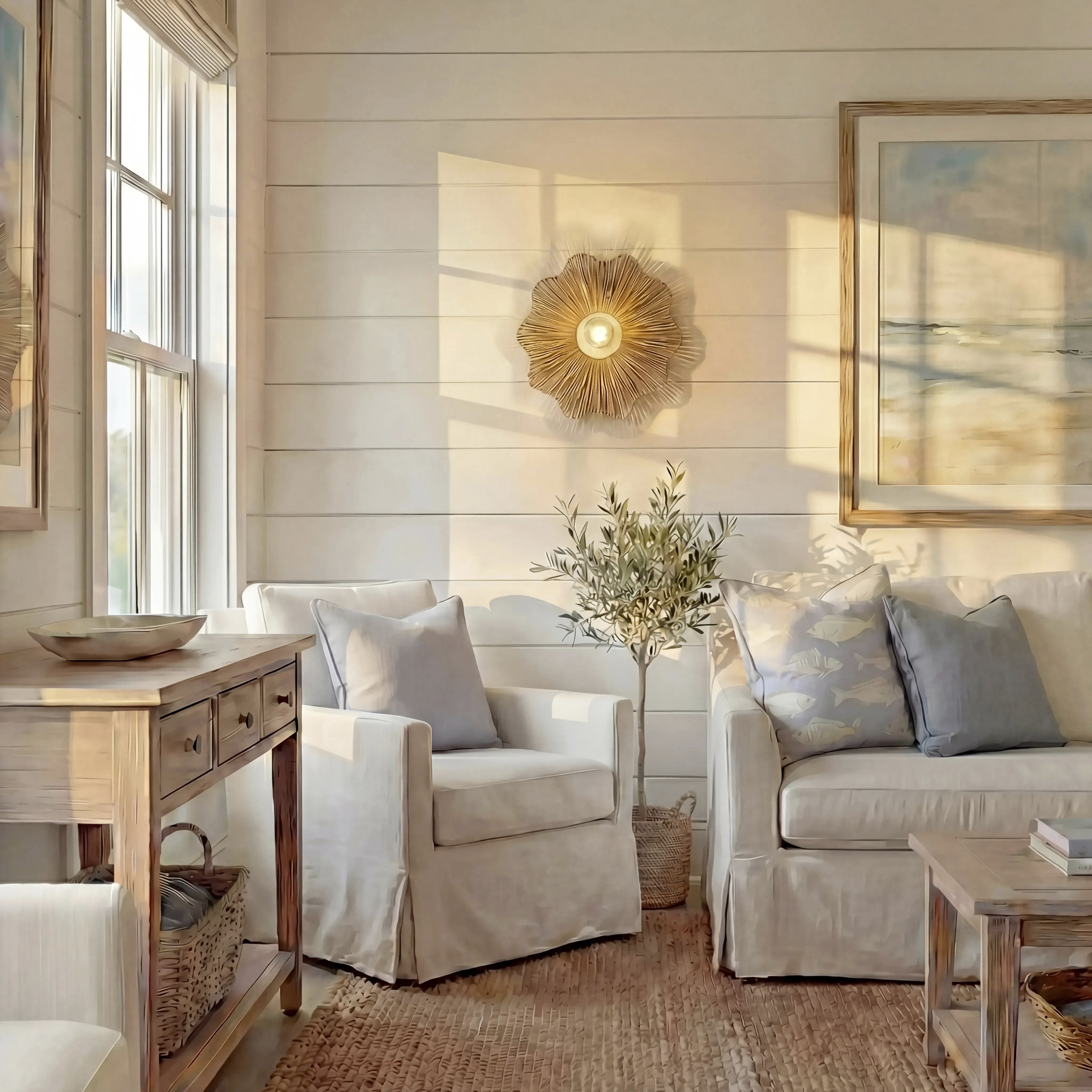 Aplique plafón rafia natural Ø40cm   E27 - OPAP0019