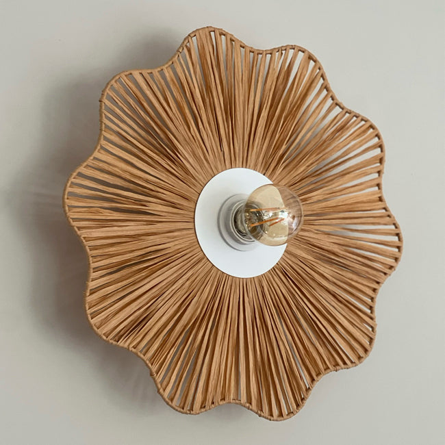 Aplique plafón rafia natural Ø40cm   E27 - OPAP0019
