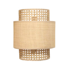 Cargar imagen en el visor de la galería, Apliqué rafia natural 24x30 cm E27 - OPAP0020
