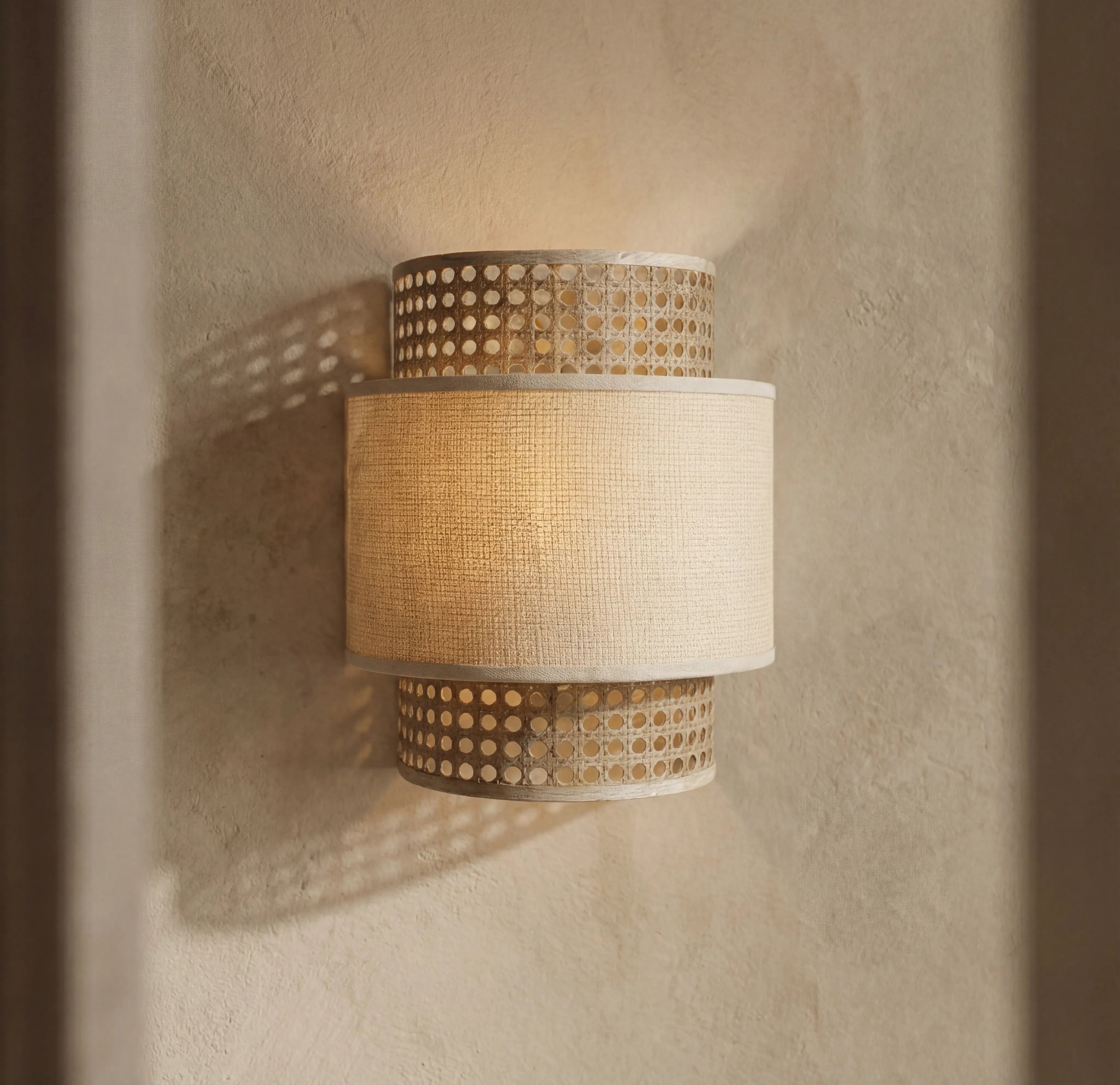 Apliqué rafia natural 24x30 cm E27 - OPAP0020