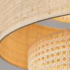 Lámpara colgante rafia natural Ø50x35cm E27 - OPLC0001