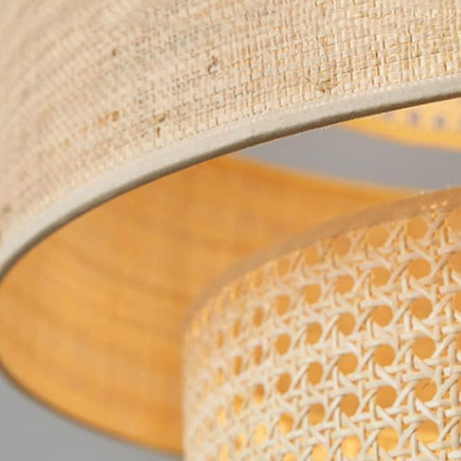 Lámpara colgante rafia natural Ø50x35cm E27 - OPLC0001
