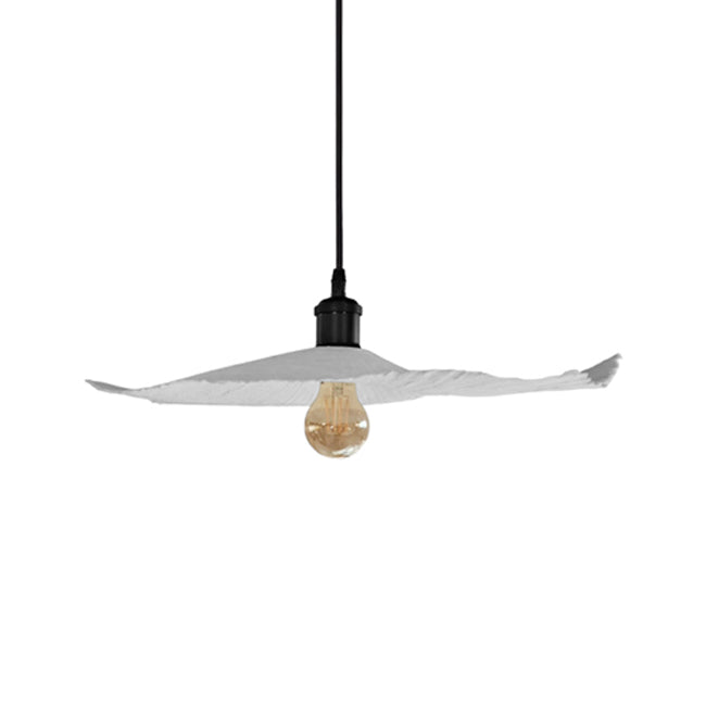 Lámpara colgante fibra prensada blanco Ø41x7cm E27 - OPLC0003