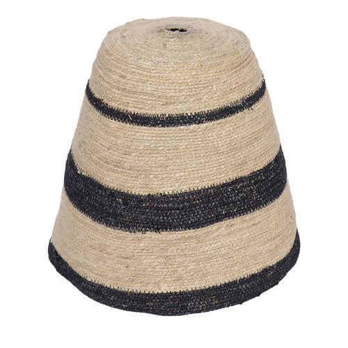Lámpara colgante yute natural negro Ø30x30 cm E27 - OPLC0018