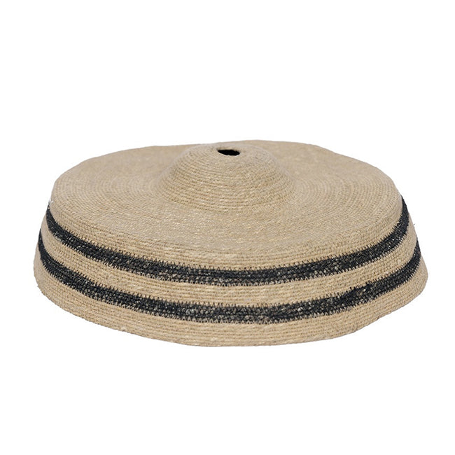 Lámpara colgante yute natural negro Ø45x16 cm E27 - OPLC0019