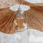 Lámpara colgante rafia natural Ø75x13 cm E27 - OPLC0047