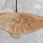 Lámpara colgante rafia natural Ø75x13 cm E27 - OPLC0047