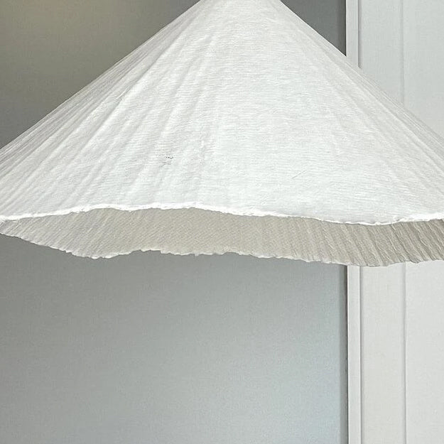 Lámpara colgante fibra prensada blanco Ø46x26cm E27 - OPLC0042