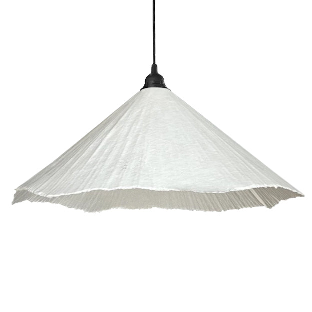 Lámpara colgante fibra prensada blanco Ø46x26cm E27 - OPLC0042