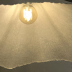 Lámpara colgante fibra prensada blanco Ø46x26cm E27 - OPLC0042