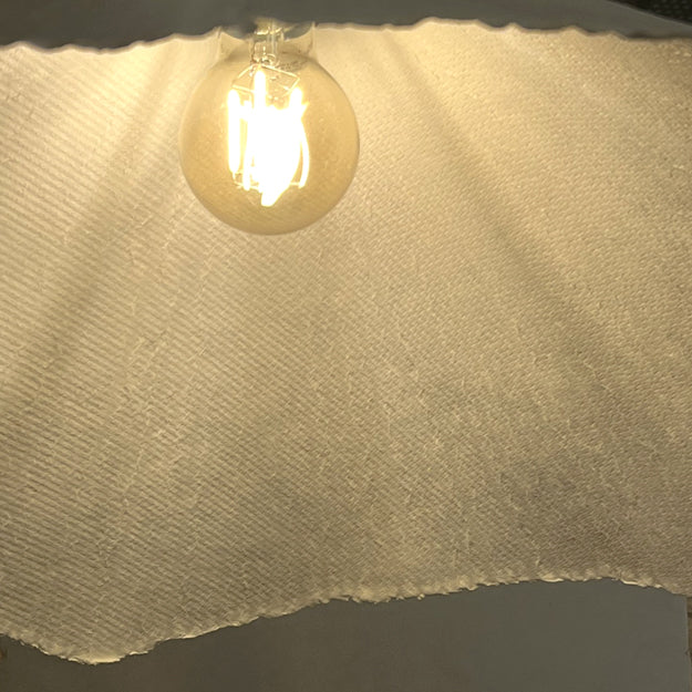 Lámpara colgante fibra prensada blanco Ø46x26cm E27 - OPLC0042