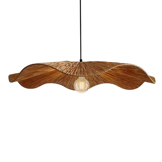 Lámpara colgante rafia natural Ø75x13 cm E27 - OPLC0047