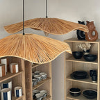Lámpara colgante rafia natural Ø75x13 cm E27 - OPLC0047