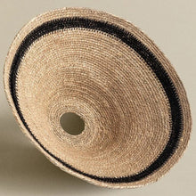 Cargar imagen en el visor de la galería, Lámpara colgante yute natural negro Ø30x12 cm E27 - OPLC0048
