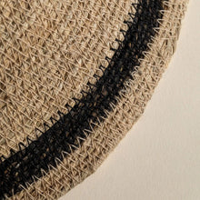 Cargar imagen en el visor de la galería, Lámpara colgante yute natural negro Ø30x12 cm E27 - OPLC0048
