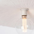 Lámpara colgante fibra prensada blanco Ø60x7cm E27 - OPLC0052