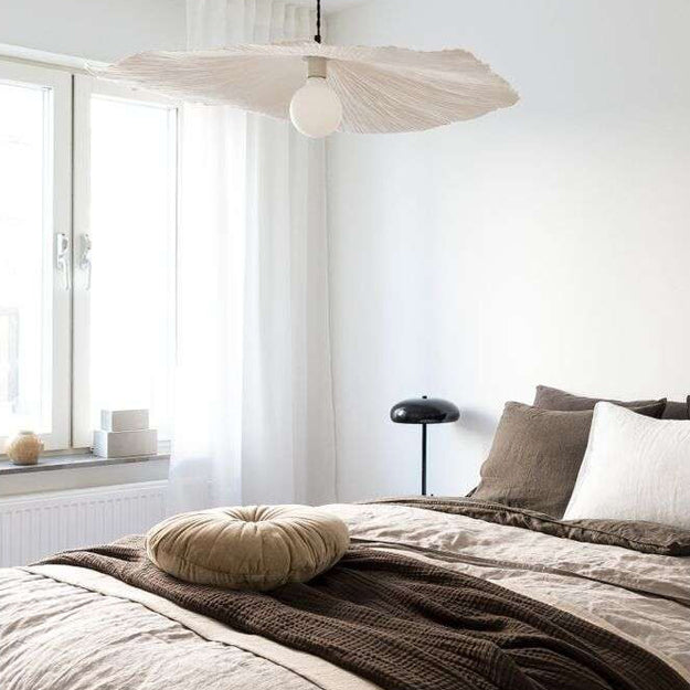 Lámpara colgante fibra prensada blanco Ø60x7cm E27 - OPLC0052