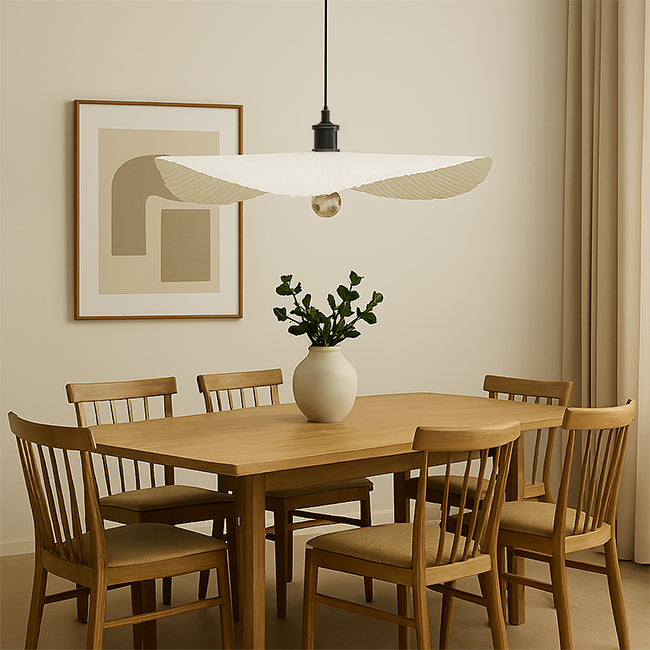 Lampara colgante fibra prensada Ø78x12cm E27 - OPLC0078