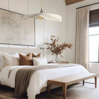 Lampara colgante papel mache Ø78x12cm E27 - OPLC0080