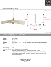 Cargar imagen en el visor de la galería, Lampara colgante papel mache Ø78x12cm E27 - OPLC0080

