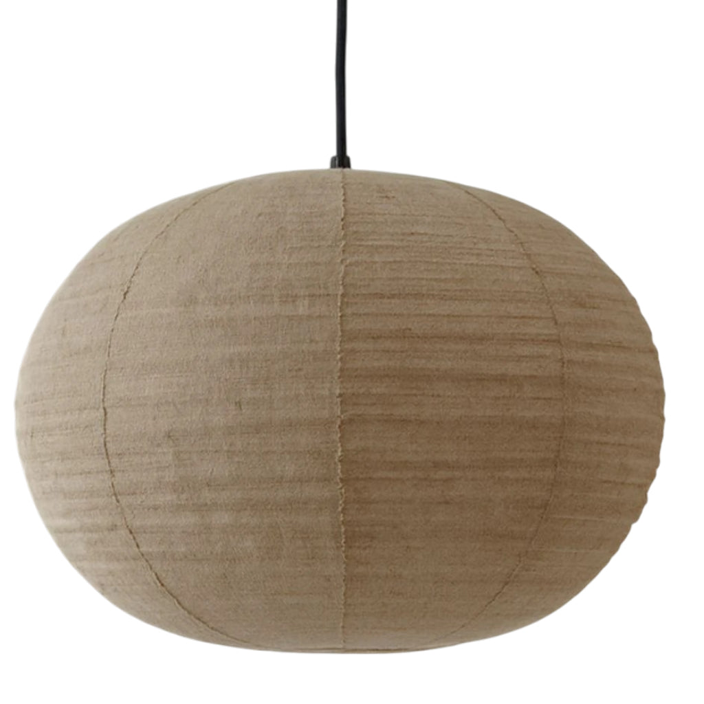 Lámpara colgante textil taupe Ø60x45cm E27 - OPLC0084
