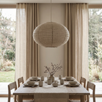 Lámpara colgante textil taupe Ø60x45cm E27 - OPLC0084