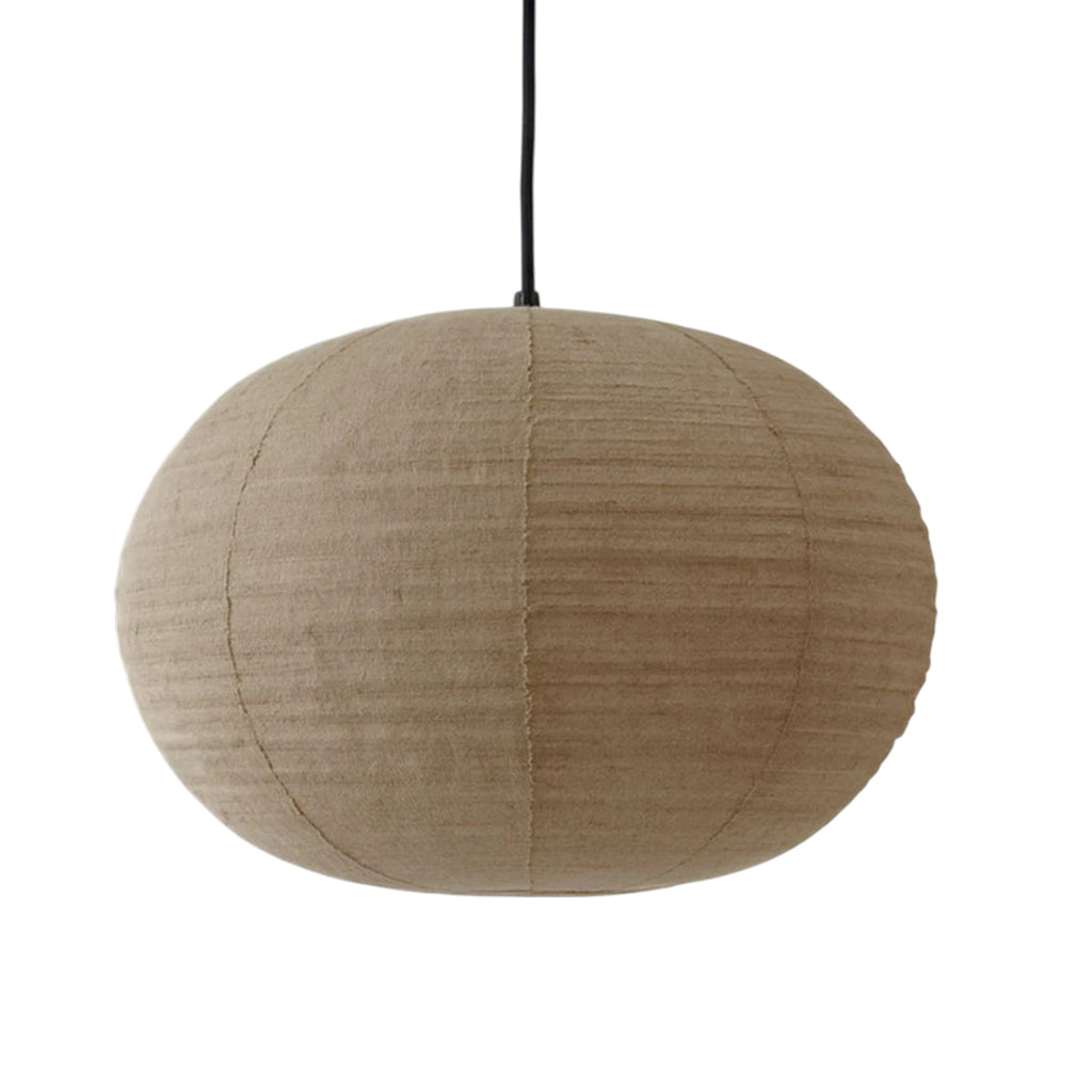 Lámpara colgante textil taupe Ø35x26cm E27 - OPLC0085