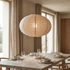 Lámpara colgante textil taupe Ø60x45cm E27 - OPLC0084
