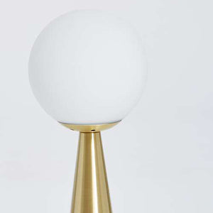 Lámpara sobremesa metal dorado vidrio opal Ø15x45 cm E27 - OPLS0001