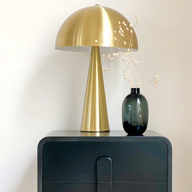 Lámpara sobremesa metal dorado 30x45 cm E27 - OPLS0004