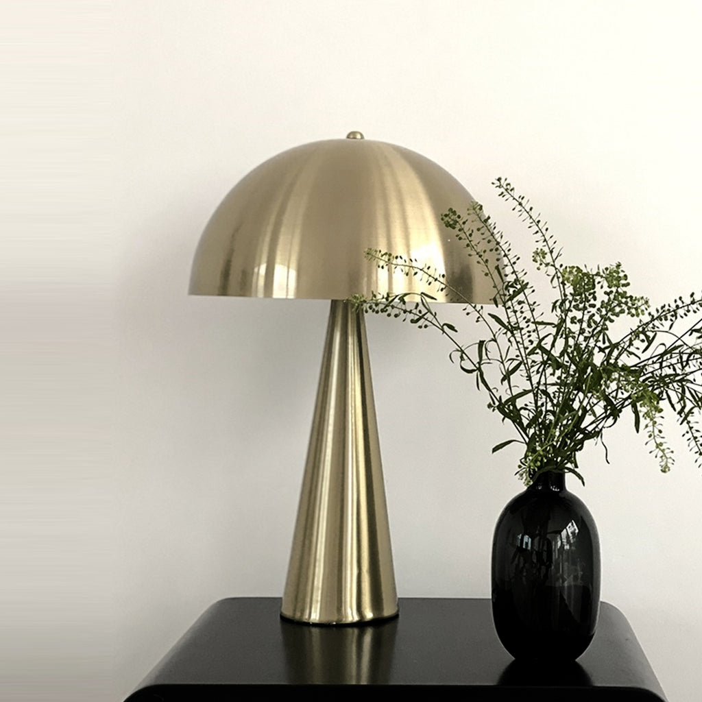 Lámpara sobremesa metal dorado 30x45 cm E27 - OPLS0004