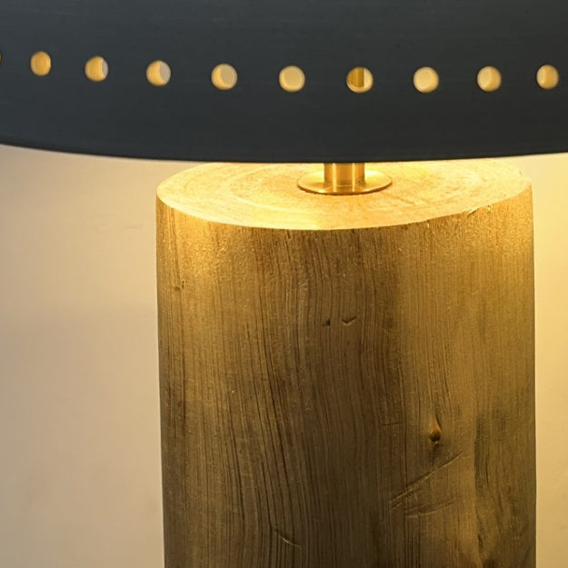 Lámpara sobremesa madera cerámica  Ø23X33 cm G9 - OPLS0009