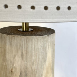 Lámpara sobremesa madera cerámica  Ø23X33 cm G9 - OPLS0009