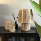 Lámpara sobremesa yute natural beige Ø25x33 cm E27 - OPLS0015