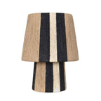 Lámpara sobremesa yute natural negro Ø25x33 cm E27 - OPLS0016