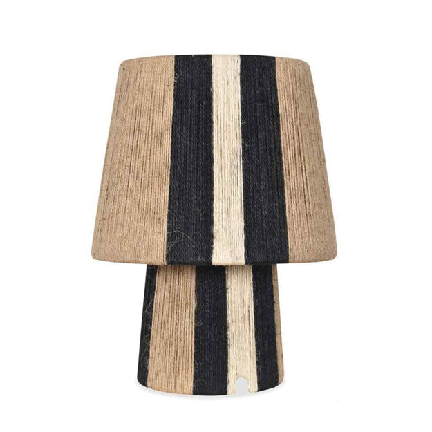 Lámpara sobremesa yute natural negro Ø25x33 cm E27 - OPLS0016
