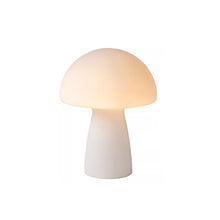 Cargar imagen en el visor de la galería, Lámpara sobremesa vidrio blanco Ø16x22 cm E14 - OPLS0020
