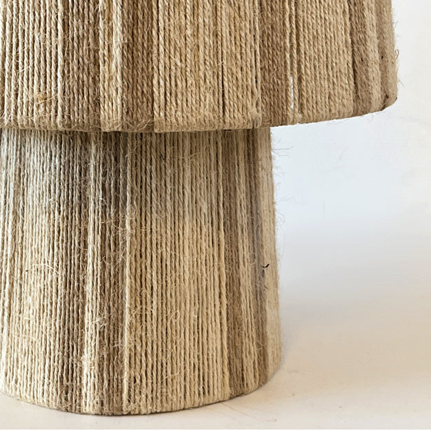 Lámpara sobremesa yute beige natural Ø25x33 cm E27 - OPLS0022
