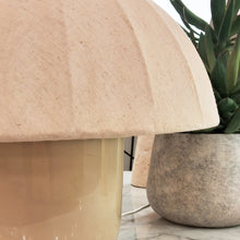 Cargar imagen en el visor de la galería, Lámpara de mesa metal beige pantalla textil Ø39x34 cm  E27 - OPLS0035
