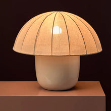 Cargar imagen en el visor de la galería, Lámpara de mesa metal beige pantalla textil Ø39x34 cm  E27 - OPLS0035
