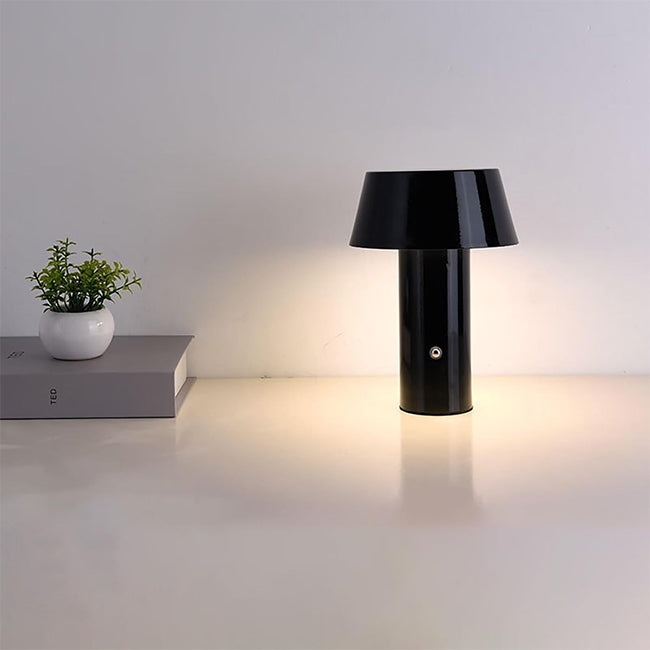 Lámpara de mesa negro recargable  Ø14x20 cm  3W LED - OPLS0042