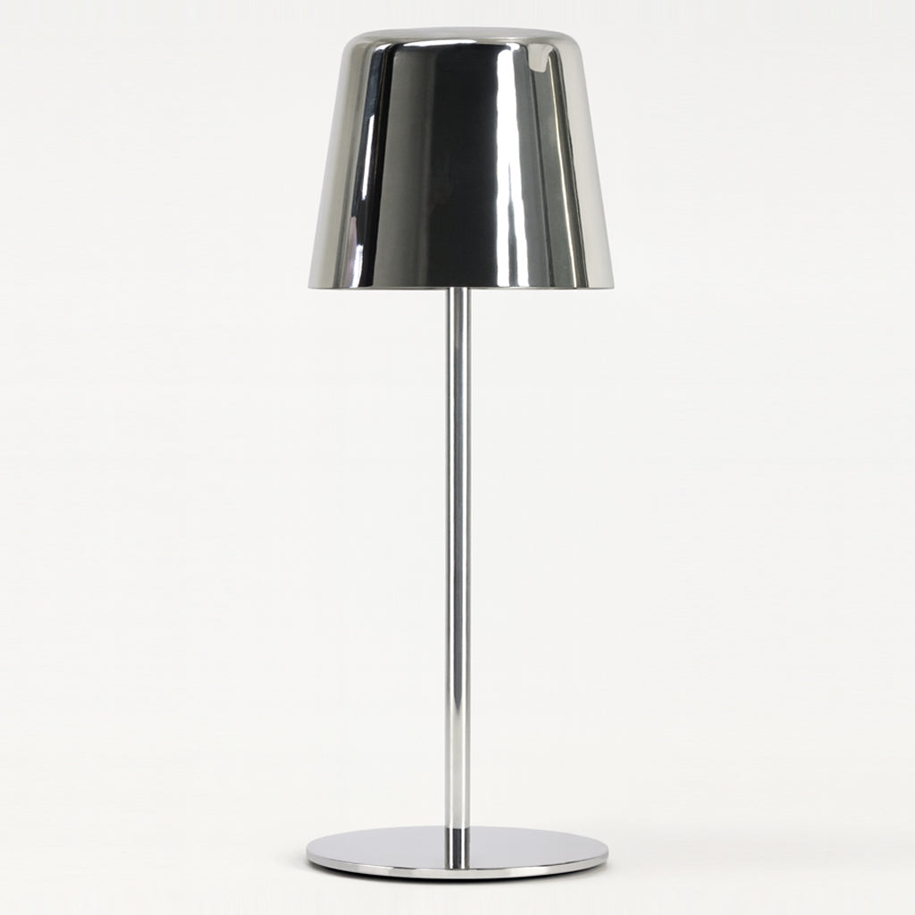 Lámpara de mesa cromo recargable 30cm 3W LED - OPLS0045