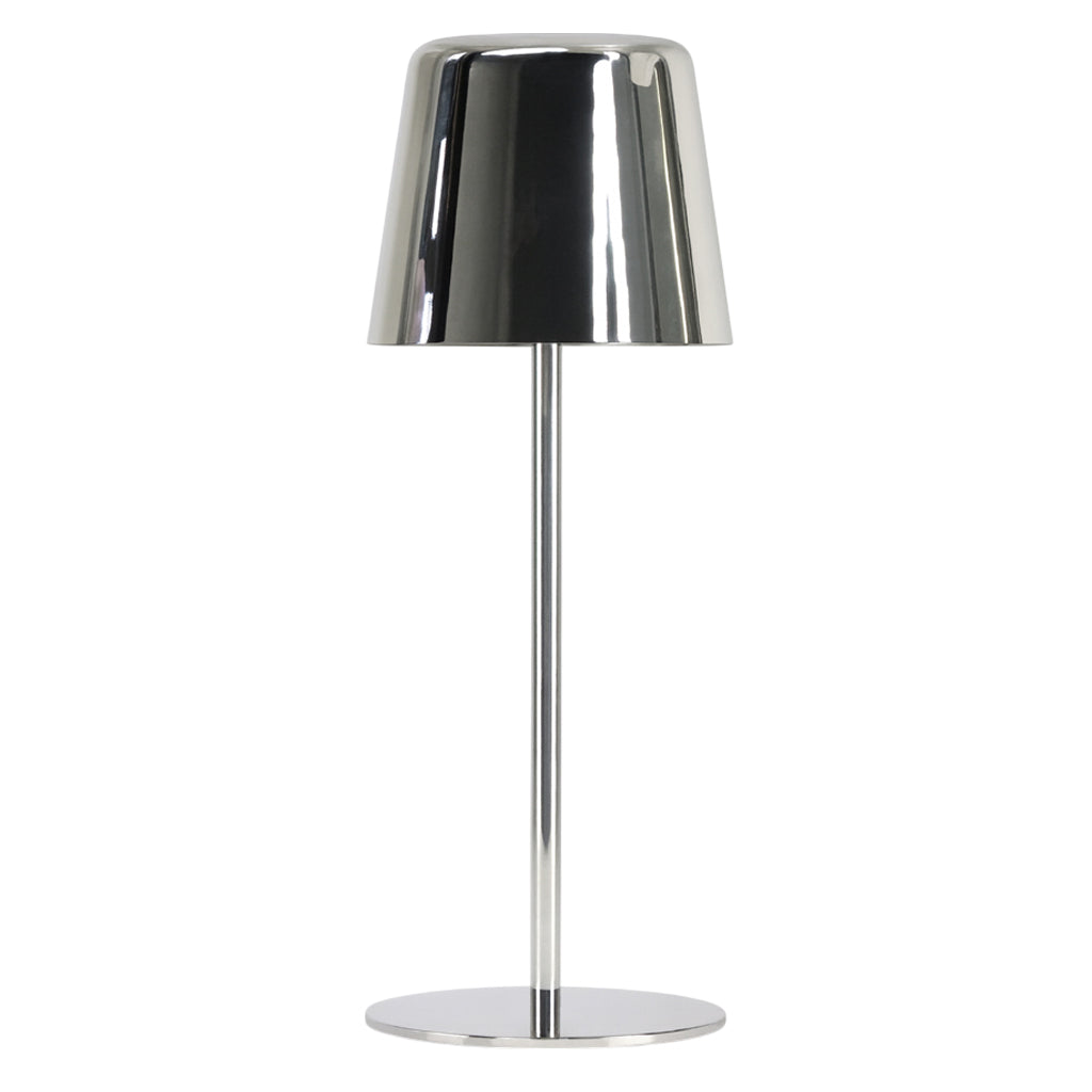 Lámpara de mesa cromo recargable 30cm 3W LED - OPLS0045